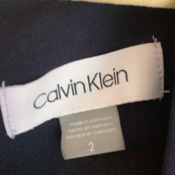 Calvin Klein A-line dress, navy, size 2 - Picture 3 of 9